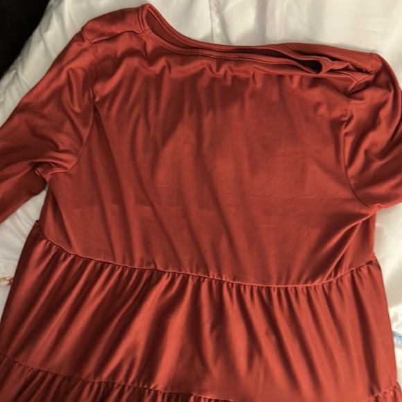 #19 Boho Long Sleeves Tiered Tunic Top - Picture 5 of 6